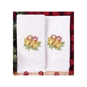   Jingle Bells Terry Towel Pair Stamped Cross Stitch Kit