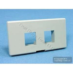 Leviton Gray Quickport 2 Port Cubicle Wallplate Data Faceplate 49900 