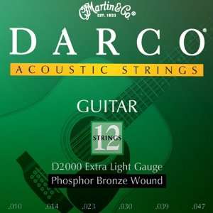  Darco D2000 Phosphor Bronze Acoustic Guitar Strings 