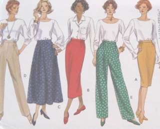  Skirt Sewing Pattern Partial Elastic Waistband Easy Butterick 3163