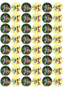 48 In The Night Garden Edible cupcake toppers (rice paper)  