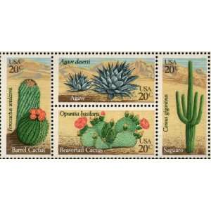  1981 DESERT PLANTS #1945a Block of 4 x 20 cents US Postage 