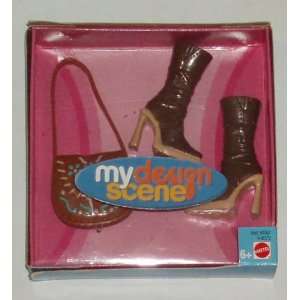  2004 Barbie My Design Scene boots and purse Toys & Games