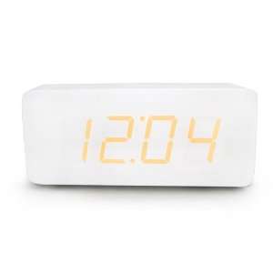  White LED Modern Digital Alarm Clock Yellow Light Desktop 