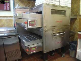 Blodgett Double Stack Electric Pizza Conveyor Oven model SG3240F on 