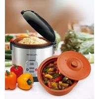 VitaClay 2 in 1 Electric Rice   Slow Cooker Clay Pot  