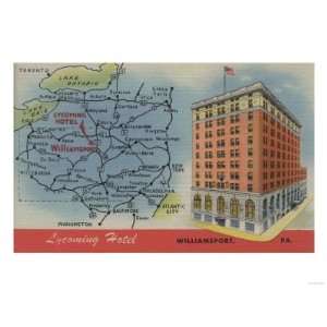  Williamsport, Pennsylvania   Detailed Map, Lycoming Hotel 