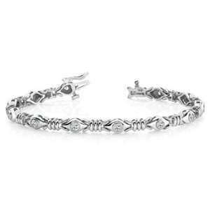  Wrapped X Link Diamond Bracelet Jewelry