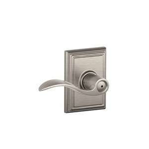   Nickel Privacy Accent Style Lever with Addison Rose