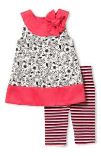 Nicole Miller Embroidered Tunic & Leggings (Toddler & Little Girls 