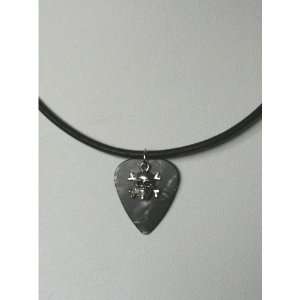   Guitar Pick Necklace   Skull and Crossbones Anne Jackson Jewelry