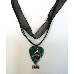   Find Your Way   Compass on Green Pick Necklace Anne Jackson Jewelry