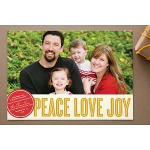   Retro Peace Holiday Photo Cards by Annie Clark