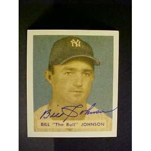 Bill Johnson New York Yankees #129 1949 Bowman Reprint Signed Baseball 