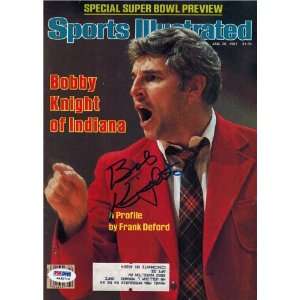  Bobby Knight Autographed/Hand Signed Indiana 1/26/81 