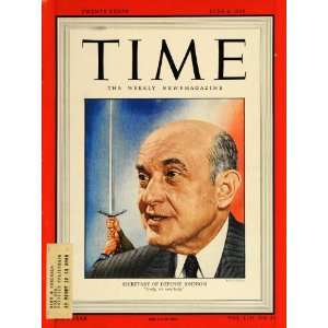  1949 Cover TIME Louis Arthur Johnson Boris Chaliapin 
