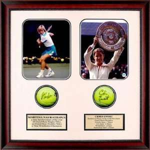 Martina Navratilova and Chris Evert Dual Autographed Tennis Ball 