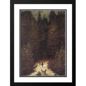 Friedrich, Casper David 28x38 Framed and Double Matted The Chasseur in 