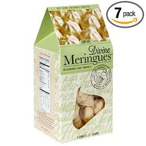Divine Meringues, Key Lime Coconut, 2 Ounce Box (Pack of 7)