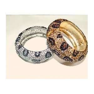 Draya Michele Leopard Crystal Encrusted Bangle