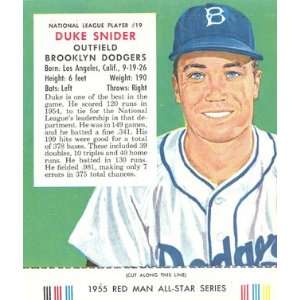 Duke Snider 1955 Red Man Tobacco Card