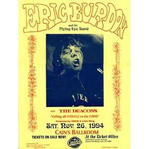 ERIC BURDON 1994 CONCERT POSTER CAINS BALLROOM