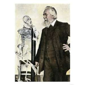  Professor Ernst Haeckel with an Ancestral Human Skeleton 