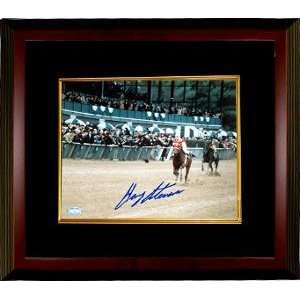 Gary Stevens signed Horse Racing riding in Seabiscuit Movie 16X20 