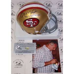 Joe Montana Hand Signed 49ers Mini Helmet