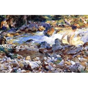   Mountain Stream John Singer Sargent Hand Painted Art