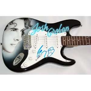 Josh Groban Autographed Signed Airbrush Guitar & Proof