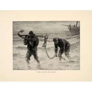  1898 Autotype Print Jozef Israels Art Fishermen Maritime 