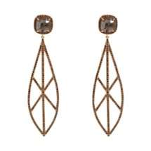 Eva Fehren Opaque & Black Diamond Spear Earrings