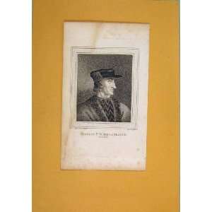  Charles King France Henry V Act Antique Print Portrait 