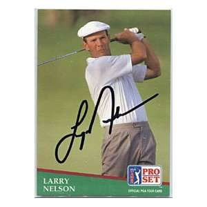  Larry Nelson Autographed/Signed 1991 Pro Set Card Sports 