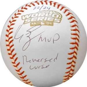 Manny Ramirez Autographed World Series Baseball with WS MVP 