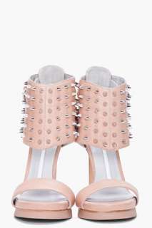 Camilla Skovgaard Taupe Studded Harness Heels for women  