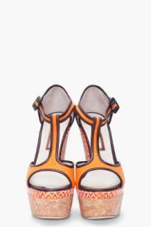 Rupert Sanderson Orange Kalit Wedges for women  