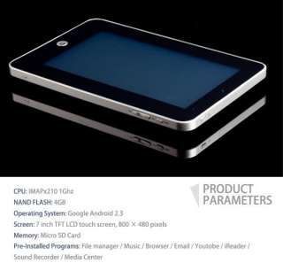   inch Epad Google Android 2.3 tablet iRobot MID PC eReaders 1GHz  