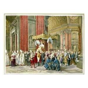  Arrival of Pope Pius IX on the Sedia Gestatoria at the 