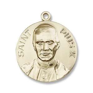  14kt Gold Pope Pius X Medal Jewelry