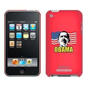  Obama Portrait with Flag on iPod Touch 4G XGear Shell Case 