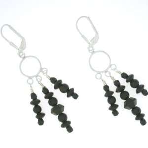 com Sterling silver and Black Dangle Earring Kerry Feiman and Rachel 