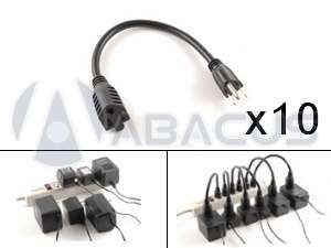 10pcs Extension Adapter Cable Cord 1 FT for Power Strip  