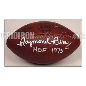  Raymond Berry Autographed Duke Football with HOF 