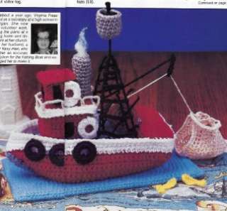 47T CROCHET PATTERN FOR 1985 Pattern Toy Fishing Boat Trawler  