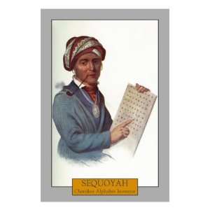  Sequoyah   Portrait of the Cherokee Alphabet Inventor, c 