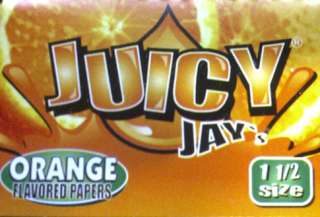 JUICY JAYS ORANGE 1.5 Jays FLAVORED ROLLING PAPERS  