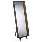 Brown/Choc Leather Full Length Floor Mirror and Easel  