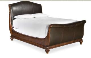 Thomasville Furniture Hemingway Queen Leather Sleigh Bed